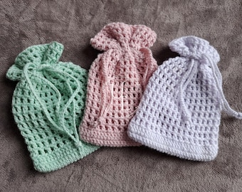 Sachet Filet au Crochet à Offrir | Cadeau Fait Main | Idéal pour les Mariages