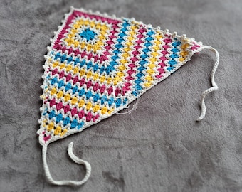 Bandana multicolore all'uncinetto | Moda e accessori per ragazze