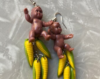 Children of the Corn.  Horror fan earrings.