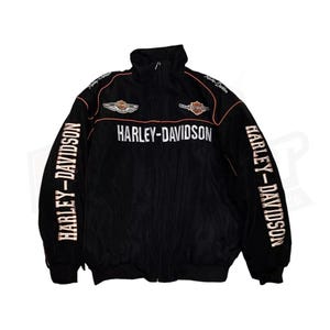 Vintage 80s Racing Jacket | Retro Motorbike Leather Jacket with Embroidered Logos | Old School Motorsport Karting Suit for Men and Women