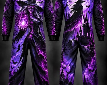 Halloweenkostuum voor volwassenen, gotische horror jumpsuit, onesie voor het hele lichaam, cosplay feestoutfit, op maat gemaakt