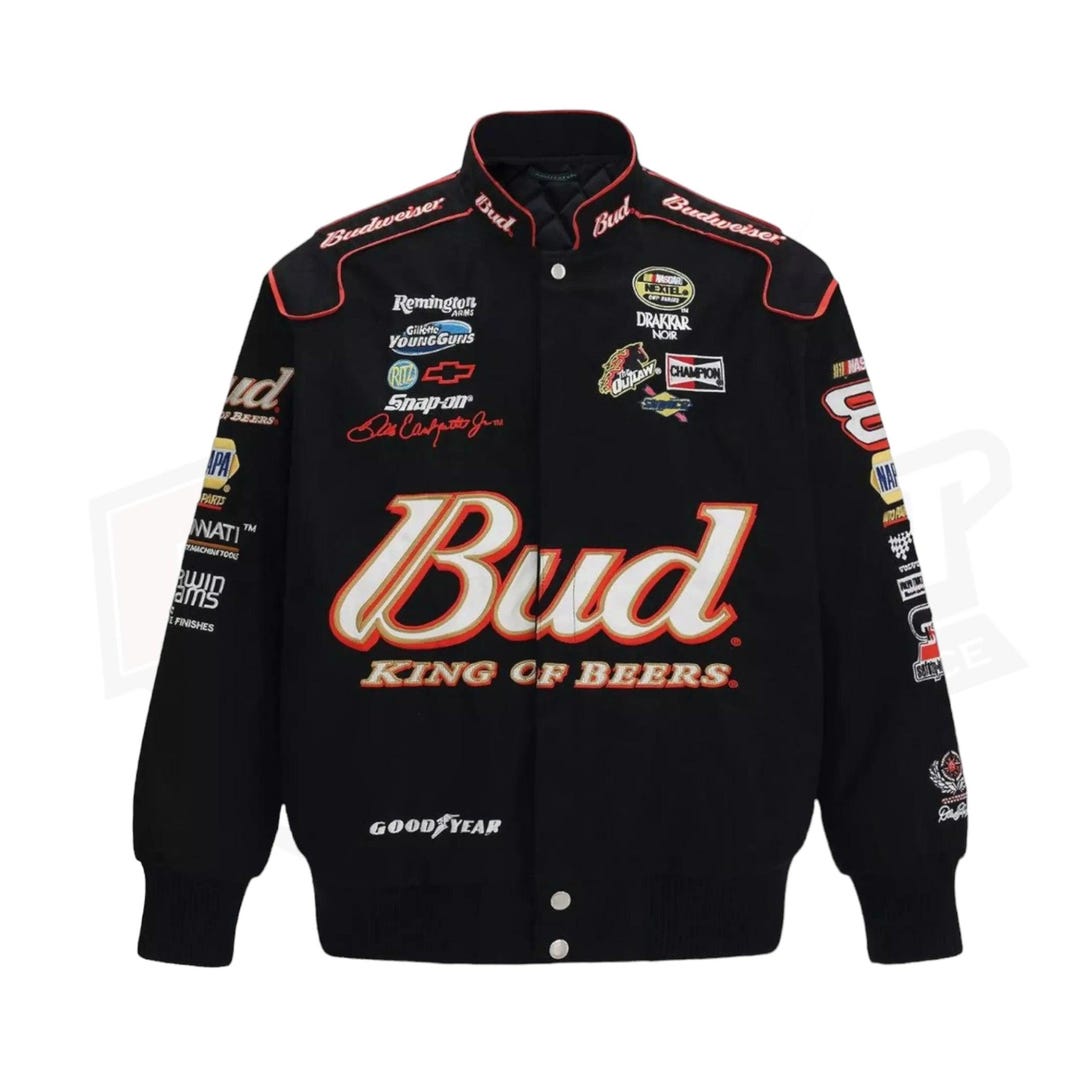 Vintage 80s Racing Jacket: Embroidered Leather F1 Bomber - Etsy