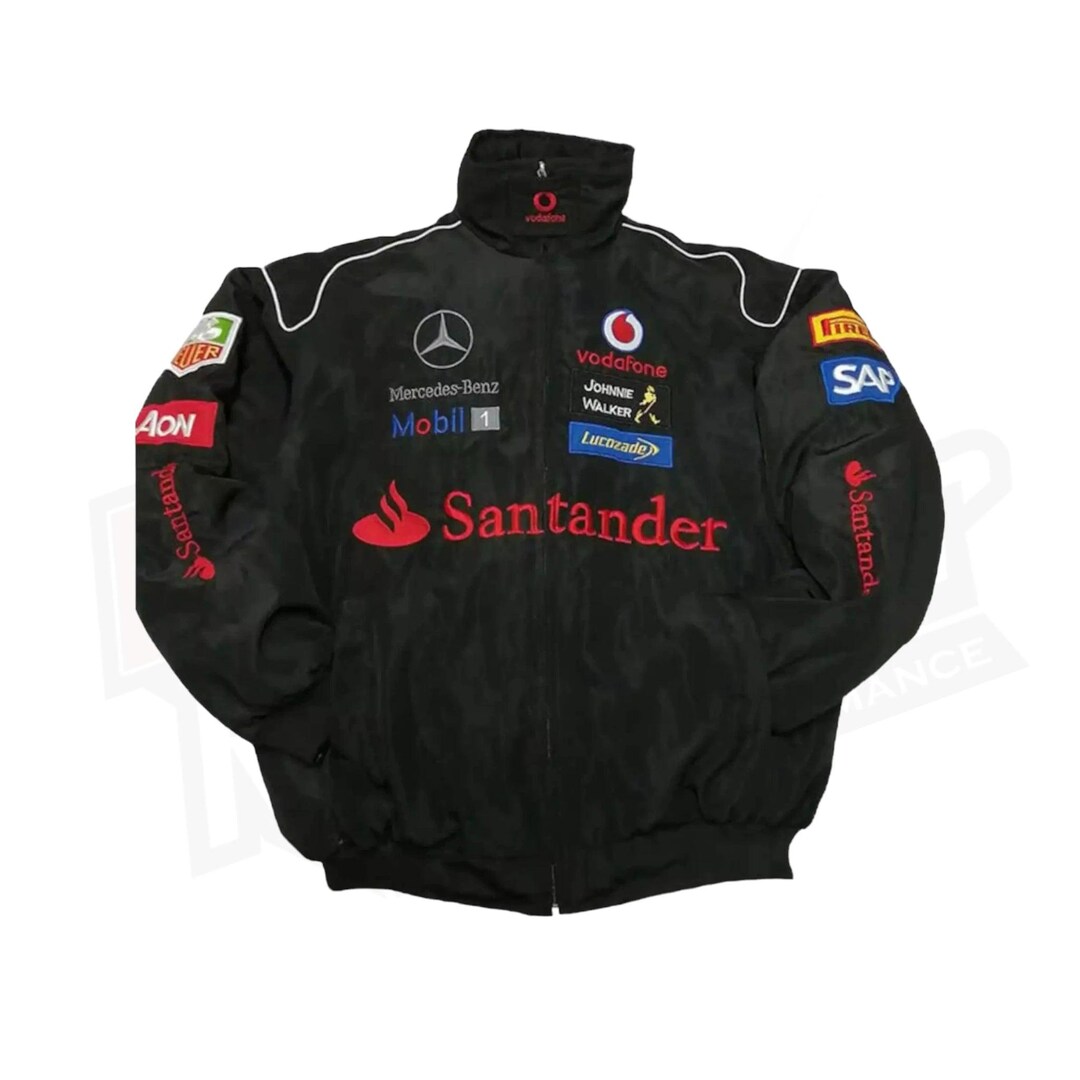 Vintage 80s Racing Jacket: Embroidered Leather F1 Bomber - Etsy