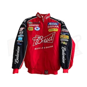 Vintage 80s Racing Jacket | Retro Motorbike Leather Jacket with Embroidered Logos | Old School Motorsport Karting Suit for Men and Women