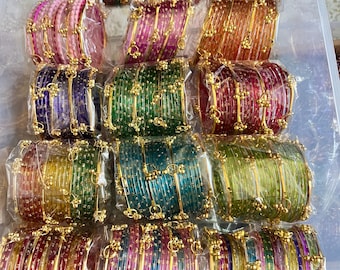 Kashmiri bangles with glass churiya size 2.6 available in various colours and designs