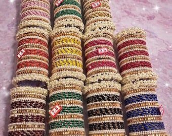 Bangles/Churiyan set metal - available in multiple colours