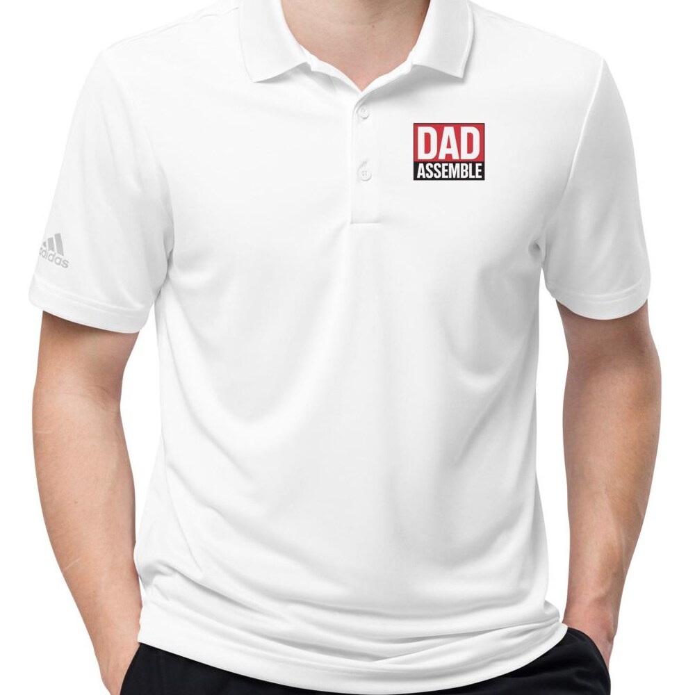 Official Dad Assemble Adidas Polo Shirt For Dads – Superdad Gift Polo | Father’S Day Gift Uk | Premium Men’S Polo Shirt For New Or Cool Dads Printfushion