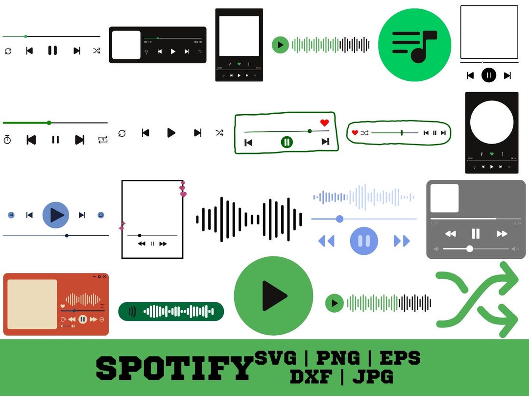 Spotify Svg,music Player Png, Audio Control Buttons Svg, Acrilic Song ...