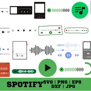 Spotify Music Player SVG: Song Art Plaque Design (Digital Download)
