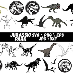 Jurassic Park Svg, Jurassic World Park, Dinosaur Svg, Jurassic Park Clipart, Jurassic Font Svg, Dinosaur t-rex Svg,Baby Dinosaur Cricut File