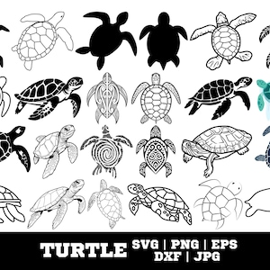 TURTLE SVG, Sea Turtle Svg, 200 Sea Turtles DESIGNS Clipart, Turtle Svg files for Cricut, tortoise svg, Turtle png, turtle silhouette cricut
