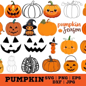 Pumpkin SVG Bundle, Pumpkin SVG, Pumpkin Vector, Halloween Svg, Pumpkin Shirt svg,Fall Clipart,Autumn Clipart,Cut File for Cricut,Silhouette
