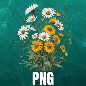 Floral Cottagecore PNG | Spring Flowers Sublimation Design | Botanical Digital Download File | Summer Flower Nature Design for Shirt for Mug