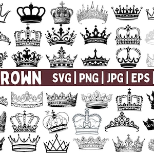 Royal Crown SVG File, King Crown SVG, Queen Crown SVG, Princess Tiara Svg, File For Cricut, For Silhouette, Cut File, Dxf, Png, Svg