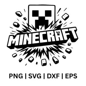 Mine Creeper Clipart Bundle: Gamer Aufkleber & Sublimationskarten (Digitaler Download