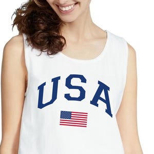 Comfort Colors USA & Flag Tank Top, 4th of July Tank top, USA Flag Tank top, Independence Day Tank top, Patriotic Shirt, USA Shirt, 403208