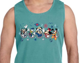 Comfort Colors® Disney Mickey And Co Cruise Tank Top Mickey And Minnie Cruising Shirt Disney Vacation, Disney Cruise,Family Matching 402361