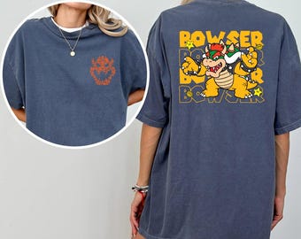 Super Mario Comfort Colors : chemise personnages et logo, t-shirt gamer rétro des années 80 414902