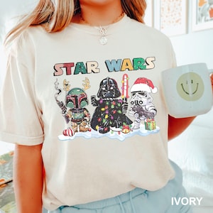 Star Wars Christmas Shirt, Comfort Colors Shirt, Darth Vader Mandalorian Stormtrooper Christmas Shirt, Disneyworld Christmas Shirt, 402212