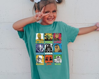 Camiseta con personajes de Star Wars en colores cómodos, camiseta retro de viaje a Disney 2026, 404789