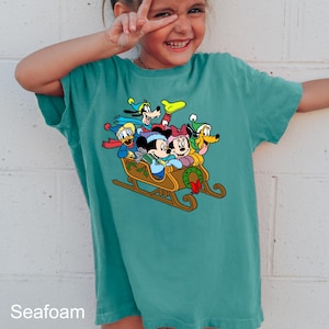 Disney Christmas Sleigh Ride Shirt, Comfort Colors Disney Shirt, Disney Family Christmas Shirt, Mickey And Friends Christmas Shirt, 401973