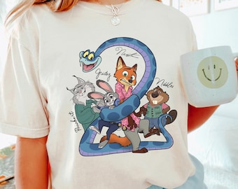 Comfort Colors Zootopia Nick and Judy Shirt, Cute Animal Squad Fan Gift Tee 404661