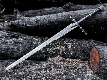 König Aragorn Schwert mit Scheide | Meisterschwert Replica | Episches Fantasy-Schwert für Cosplay, Sammler & Display, Geschenk für Ihn