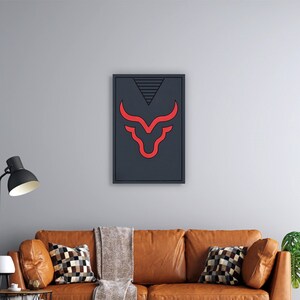 Bull Wooden Wall Art: Modern Home Decor Gift