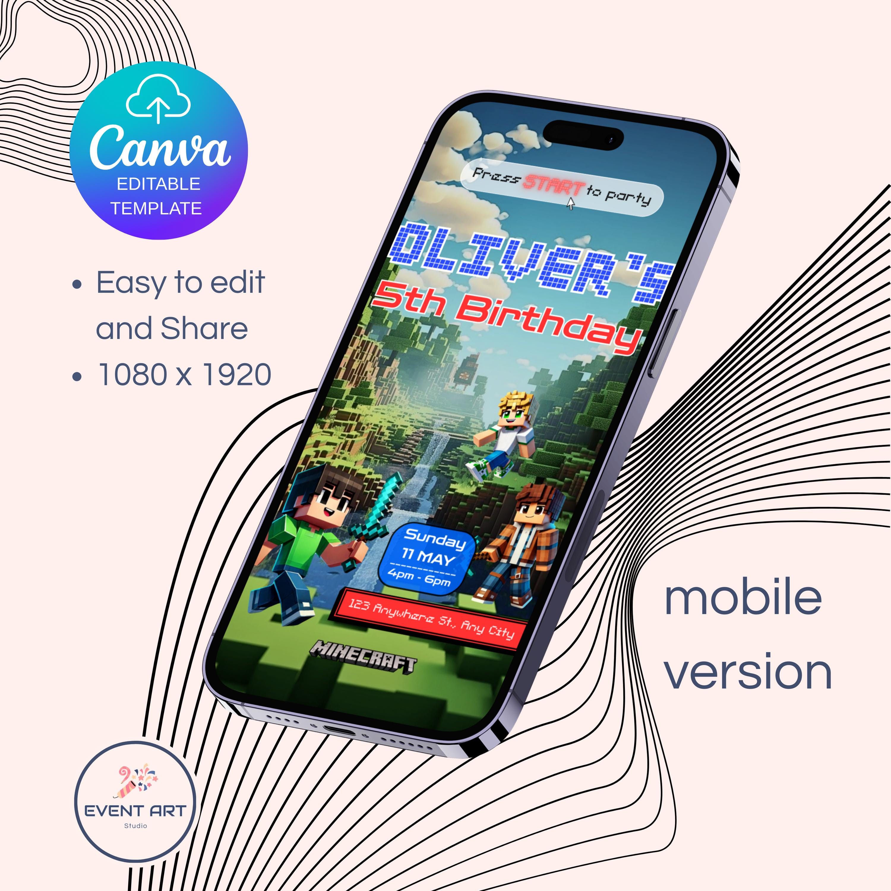 Editable Invite Template – PDF with Canva Link