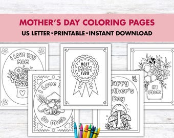 Coloring Sheets for Mom, Printable Mother's Day Activity Pages