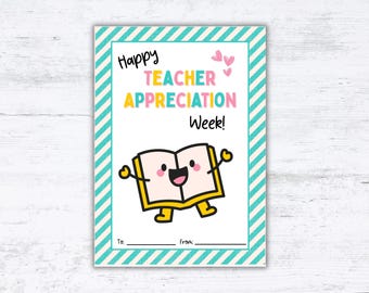 Teacher Appreciation Week Gift Card Holder, Printable PDF