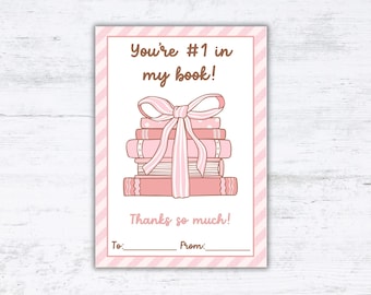 Bookish Thank You Gift Card Holder, Cute Gift Card Holder for Book Lovers, Appreciation Gift, Book Shop Gift Card