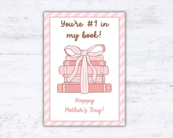 Book Lover Gift Card Holder Printable for Mother's Day - Last Minute Gift Idea