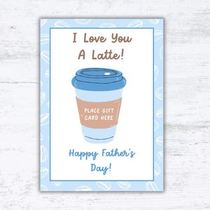 Porte-cartes café à imprimer pour la fête des pères - Idée cadeau de dernière minute