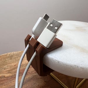 3D Printed Desk Cord Organizer Clamp: Adjustable Cable Holder