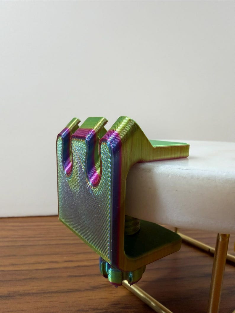 Desk Cord Organizer Clamp, Adjustable 3D Printed Cable Holder for Charging Cords image 14
