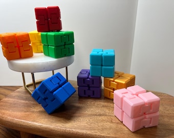 3D Printed Infinity Fidget Cube:  Stress Reliever | Desk Toy