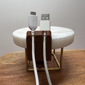 Desk Cord Organizer Clamp, Adjustable 3D Printed Cable Holder for Charging Cords image 3