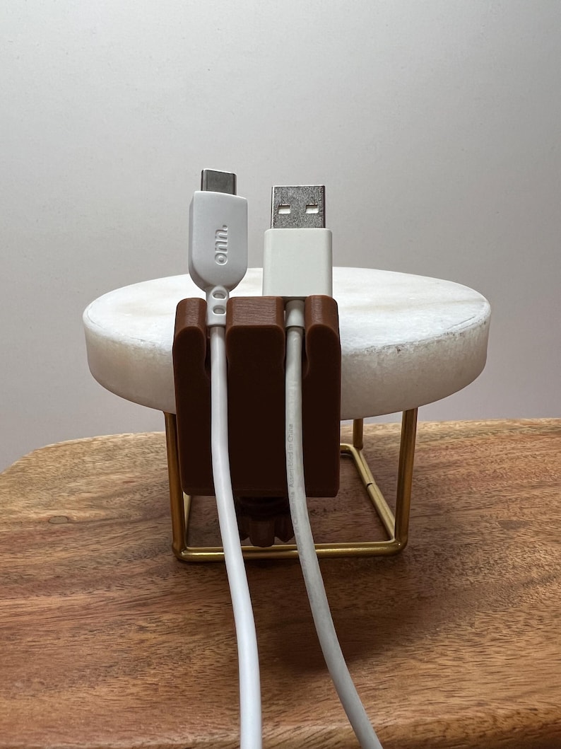 Desk Cord Organizer Clamp, Adjustable 3D Printed Cable Holder for Charging Cords image 3