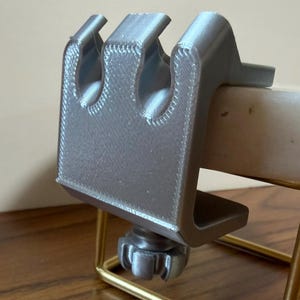 Desk Cord Organizer Clamp, Adjustable 3D Printed Cable Holder for Charging Cords Silver