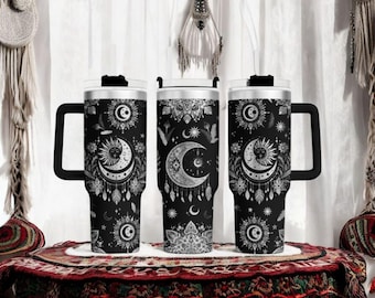 BOHO CELESTIAL Laser Engraved 40 oz tumbler
