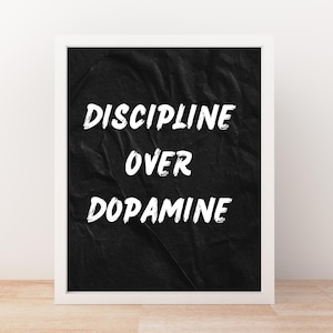 Discipline Over Dopamine Poster – Motivational Trading Wall Art | Stock Market Investing Print, Entrepreneur Office Decor, Success Quote