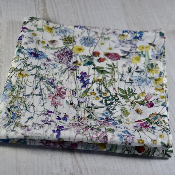 Mens Pocket Square, Liberty Wild Flower, Wedding Pocket Square, Cotton Pocket Square, Best Man Gift, Groomsmen Gift