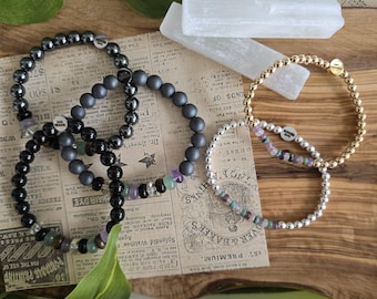 Circle of Strength Support Bracelet, Comfort Gift for Illness, Encouragement Bracelet, Handmade Gemstone Keepsake