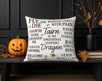 Tairn Emotional Support Dragon Pillow – Fourth Wing Romantasy Decor