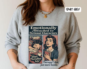 感情的に愛着のあるレトロなスウェットシャツ、本好きへのギフト