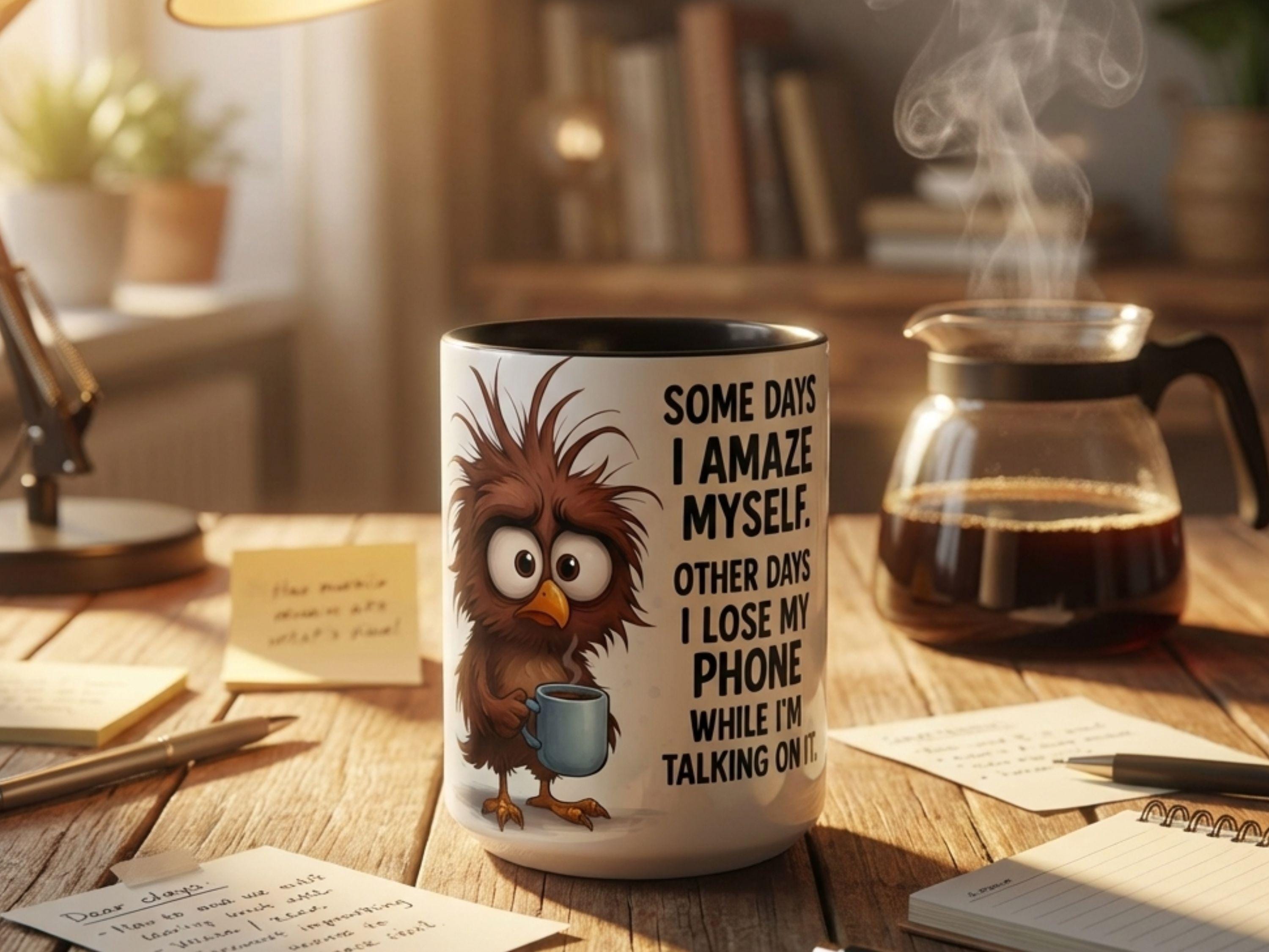 Funny Owl Mug, Wrapped Sarcastic Quote Design, Coffee Lover Humor Cup Gift