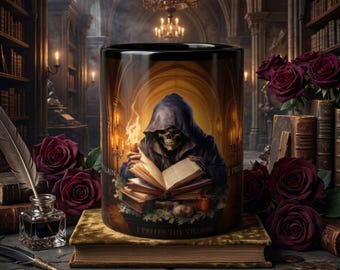 Tazza da lettore moralmente ambigua, tazza da caffè dark romance, regalo per amanti dei libri gotici