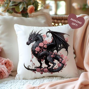 Dragon Lover Pillow Gift – Fantasy Home Decor for Readers, Romantasy Fans, and Book Nooks