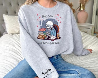 Personalized Book Lover Sweatshirt, Introvert Gift